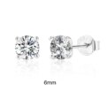 CANNER 0.5-1.2 Carat D Color Moissanite Ear Stud Earrings For Women 925 Sterling Silver Sparkling Piercing Earring Fine Jewelry - Image 3