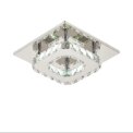Single-Tier Crystal Ceiling Light 12W LED Cool White Polished Chrome, Semi-Flush Mount for Low Ceilings 20x20x8cm - Image 5