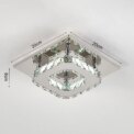 Single-Tier Crystal Ceiling Light 12W LED Cool White Polished Chrome, Semi-Flush Mount for Low Ceilings 20x20x8cm - Image 6