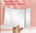Portable LED Three Sided Makeup Mirror Folding Design Travel Vanity Cosmetic Mirror with Light Adjustable Stand for Beauty Gifts - Image 5