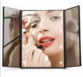 Portable LED Three Sided Makeup Mirror Folding Design Travel Vanity Cosmetic Mirror with Light Adjustable Stand for Beauty Gifts - Image 3