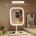 Internet celebrity with illuminated makeup mirror, student desktop makeup mirror, desktop touch up makeup mirror