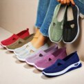 Comfortable Summer Shoes for Elderly Women Breathable Anti Slip Soft Sole Casual Walking Shoes Middle Aged Ladies Flat Sandals - Image 2