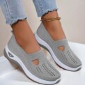 Comfortable Summer Shoes for Elderly Women Breathable Anti Slip Soft Sole Casual Walking Shoes Middle Aged Ladies Flat Sandals - Image 4