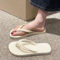 Women's Flip Flops Summer Slippers, Candy Colors, Flat Sandals for Ladies, Slip-On, Anti-Slip Soft Sole, Beach Comfort Shoes