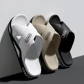 Men's Outdoor Fashion Sandals-Cross Strap Open Toe Slide Sandal,Non-Slip Bath Shower Slippers,Beach Shoes for Swimming & Walking