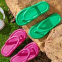 Summer Candy Colors Flip Flops Beach Soft Bottom Flat Slippers for Women Men Outdoor Lightweight Non Slip Flat Slide Sandals - Image 5
