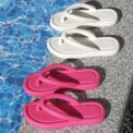 Summer Candy Colors Flip Flops Beach Soft Bottom Flat Slippers for Women Men Outdoor Lightweight Non Slip Flat Slide Sandals