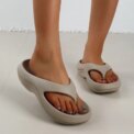 Women's Clip Toe Platform Flip Flops Summer Lightweight Soft Sole EVA Slippers for Women Thick Sole Non Slip Beach Shoes Slides - Image 2