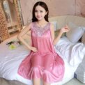 Sexy Night Dress Ice Silk Satin Sleepwear Female Nightgown Women Sleeping Dresses Night Shirts. - Image 4