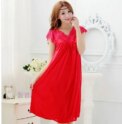 Free shipping women black lace sexy nightdress girls plus size bathrobe Large size Sleepwear nightgown Y02-2 - Image 4