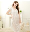 Free shipping women black lace sexy nightdress girls plus size bathrobe Large size Sleepwear nightgown Y02-2 - Image 3