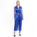 Women Sexy Imitation Ice Silk Plus Size Pajamas Nightgown Night Gown Nightwears For Ladies Sexy V-neck Sleepwear - Image 4
