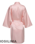 Wedding Party Team Bride Robe With Black Letters Kimono Satin Pajamas Bridesmaid Bathrobe SP2000 - Image 4