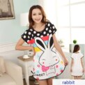 Summer Sexy Sleepwear Women's  One Piece Night Dress Nightgown Home Wear Erotic Lingerie Lovely Floral Animal Print - Image 5