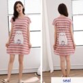 Summer Sexy Sleepwear Women's  One Piece Night Dress Nightgown Home Wear Erotic Lingerie Lovely Floral Animal Print