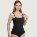 Modishion Women's Sexy Tube Top Shapewear Tummy Control Butt Lifting Slimming Bodysuit Top Open Crotch - Image 2