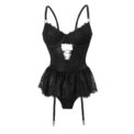 Voltsify Sexy Bodysuit Lingerie Set with Garter Belt - Image 2