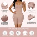 Women Waist Trainer Butt Lifter Seamless Bodysuit Shapewear Body Shaper Strappy-Back Chest Enhancing Corrective Underwear Corset - Image 4