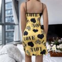 Summer New Women's Nightgown Beauty Back Thin Section Of Home Wear Sexy Halter Short Skirt Love Cartoon Cute Printing Pajamas - Image 3