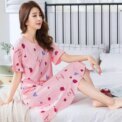 Short-Sleeved Nightgown Ladies Dress Nightgown Female Students Homewear in the Long Skirt Autumn Winter Sexy Sweet Cute Dress - Image 4