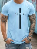 Fashionable casual men's solid color letter print pattern casual loose street fitness high quality versatile men's T-shirt