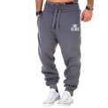 Men's casual sports pants  elastic pants  gray  fashionable  gym  running and training  2024 - Image 4