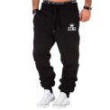 Men's casual sports pants  elastic pants  gray  fashionable  gym  running and training  2024 - Image 3