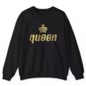 Queen Printing Womens Sweatshirt Fashion O Neck Tops Casual Jogging Pullover Daily Commute Clothing Loose Woman Tracksuit Y2k - Image 4
