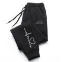 Hot Sales Unisex Sweatpants Daily Casual Pants High Quality Fitness Tracksuit Trousers Heart Print Street Sport Jogging Pants - Image 5