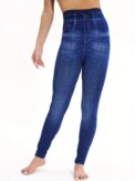 Flat Fashionable Tight Pants For Women Imitating Denim Legging Elastic Fitness And Yoga Pants Sexy Pencil Pants - Image 3