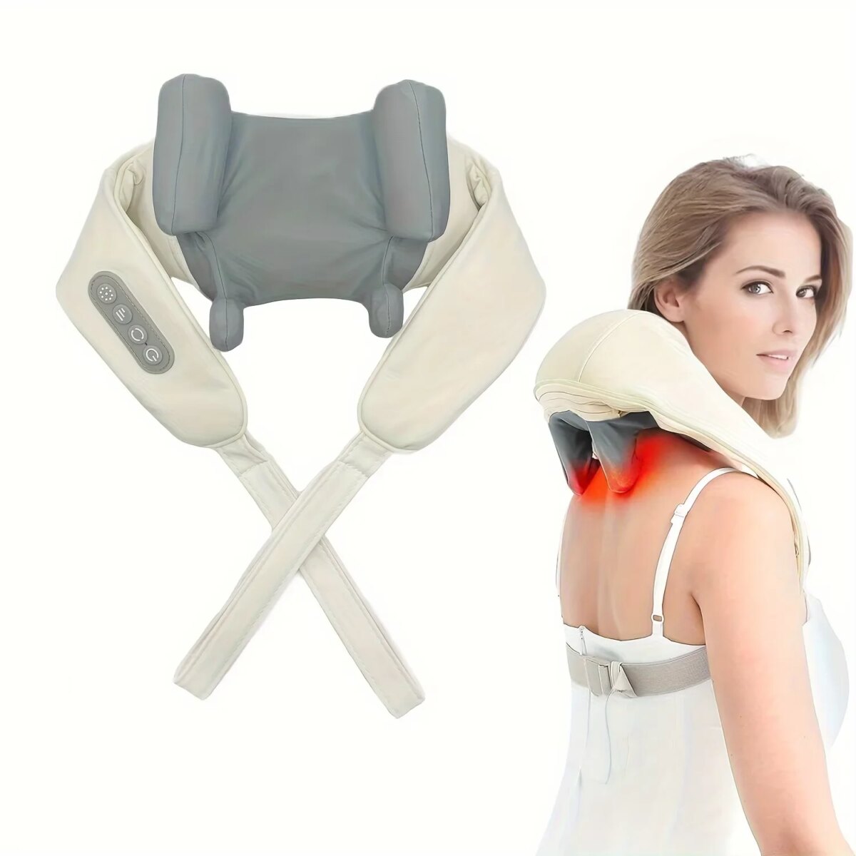 20W Brushless Motor Neck And Shoulder Massager Wireless Shoulder And Back Kneading Massage Shawl Neck masajeador - Image 1