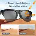 Touch Based Intelligent Bluetooth Glasses with Bone Conduction For Outdoor Sports Calls Sunglasses Business Wireless Headphones - Image 3