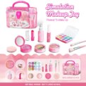 Pretend Makeup Playset, 10-Piece Non-Toxic Toy Cosmetics Set With Eyeshadow Palette, Lipstick, Applicators,  (Not Real Makeup)  uk stock & single free delivery within 4 days