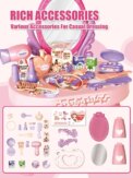 30pcs Kids dressing table toy girl simulation home makeup and makeup jewelry box 3-4 5-6 years old baby birthday giftChildren Makeup Cosmetics Playing Box Princess Makeup Girl Toy Play Set Lipstick Eye Shadow Safety Nontoxic Toys Kit For Kids - Image 6
