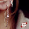 FLORATO 925 sterling silver earrings chain tassel pendant earrings zircon silver earrings for women trend Luxury Wedding Jewelry - Image 3