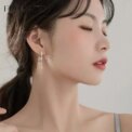 FLORATO 925 sterling silver earrings chain tassel pendant earrings zircon silver earrings for women trend Luxury Wedding Jewelry - Image 6