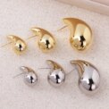 925 Sterling Silver Gold Plated 12/14/18mm Extra Large Drop Earring Oversized Chunky Hoop Earrings for Women Girl Luxury Jewelry - Image 5