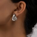 Gold SIlver Color Knot Hoop Earring For Women Shiny Plating Trendy Earring Stud Cute Daily Wear Jewelry - Image 5