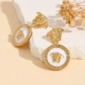 Gold Fashion Personalized Women's Middle Ages Earrings Hair Retro Earrings High Grade Black Exaggerated Earrings - Image 2