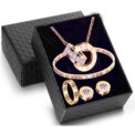Luxury Roman Numeral Necklace Earring Bracelet Ring Set For Women Never Fade 316L Stainless Steel Wedding Jewelry Set Gift Box - Image 3