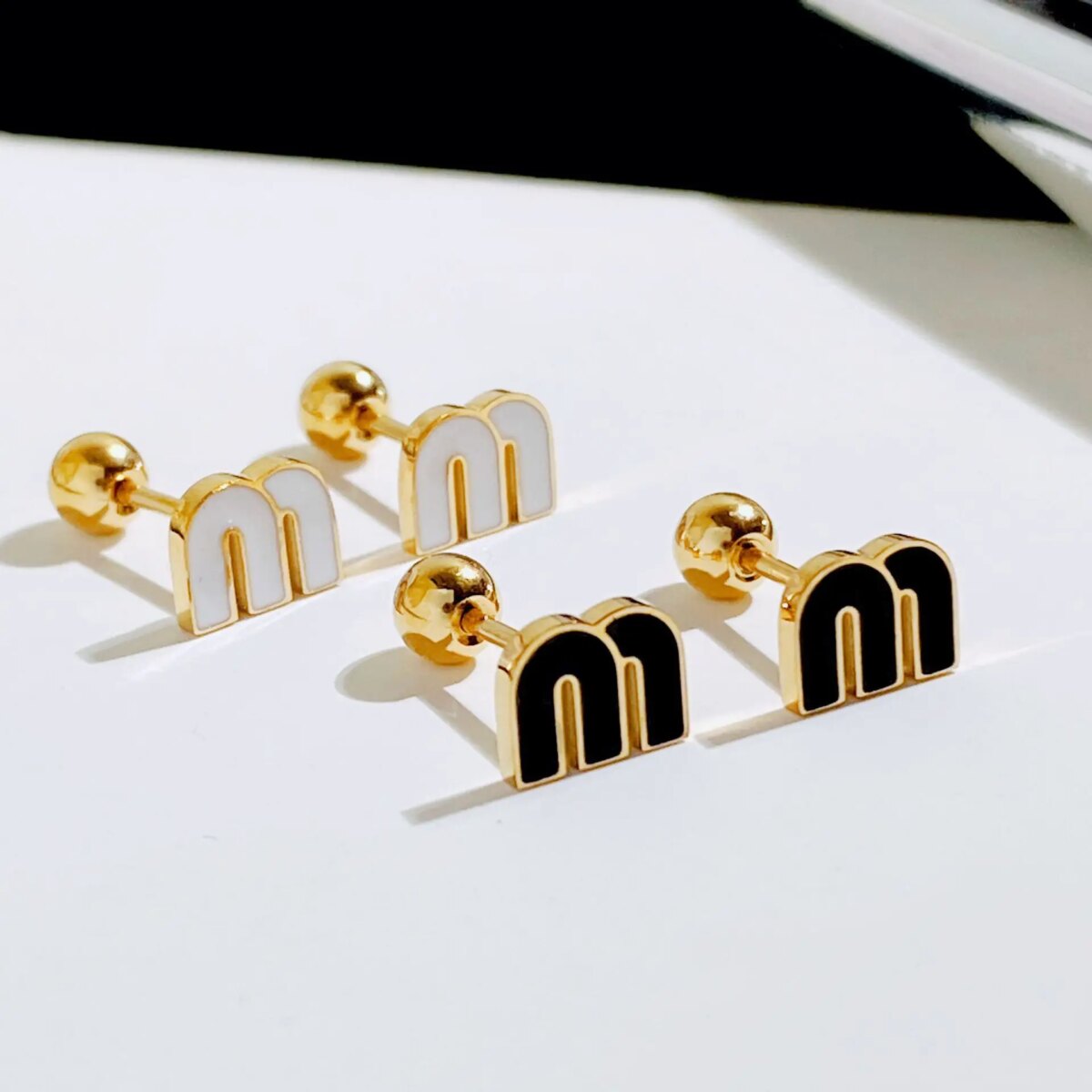 Korean Fashionable M Letter Stainless Steel Earring Minimalist Design Girl Birthday Festival Surprise Gift Romantic Jewelry - Image 3