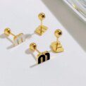 Korean Fashionable M Letter Stainless Steel Earring Minimalist Design Girl Birthday Festival Surprise Gift Romantic Jewelry - Image 4