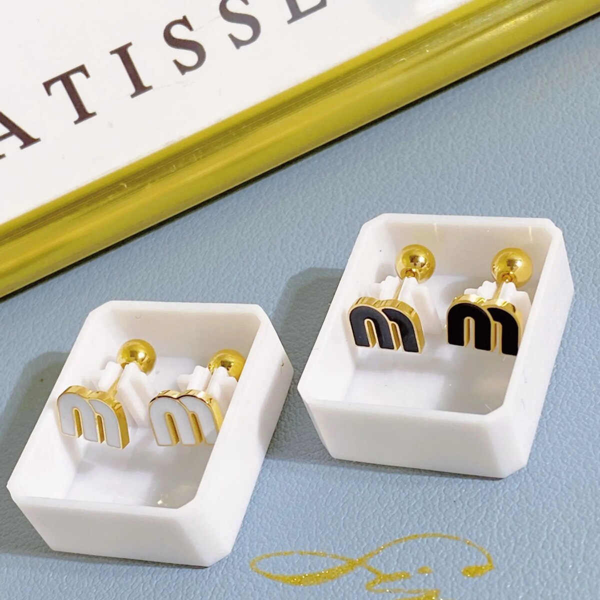 Korean Fashionable M Letter Stainless Steel Earring Minimalist Design Girl Birthday Festival Surprise Gift Romantic Jewelry - Image 5