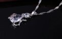 Lovely Christmas Birthday Gift for Girls 925 Sterling Silver Color Cubic Zircon Cute Cat Pendant Necklace Earrings Jewelry Set - Image 2
