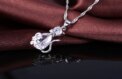Lovely Christmas Birthday Gift for Girls 925 Sterling Silver Color Cubic Zircon Cute Cat Pendant Necklace Earrings Jewelry Set - Image 3