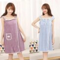 Womens Bath Towels Girls Wearable 140*85Cm Fast Drying Bathing Beach Spa Bathrobes Wash Clothing, Shower Bath And Gym Towel - Image 2