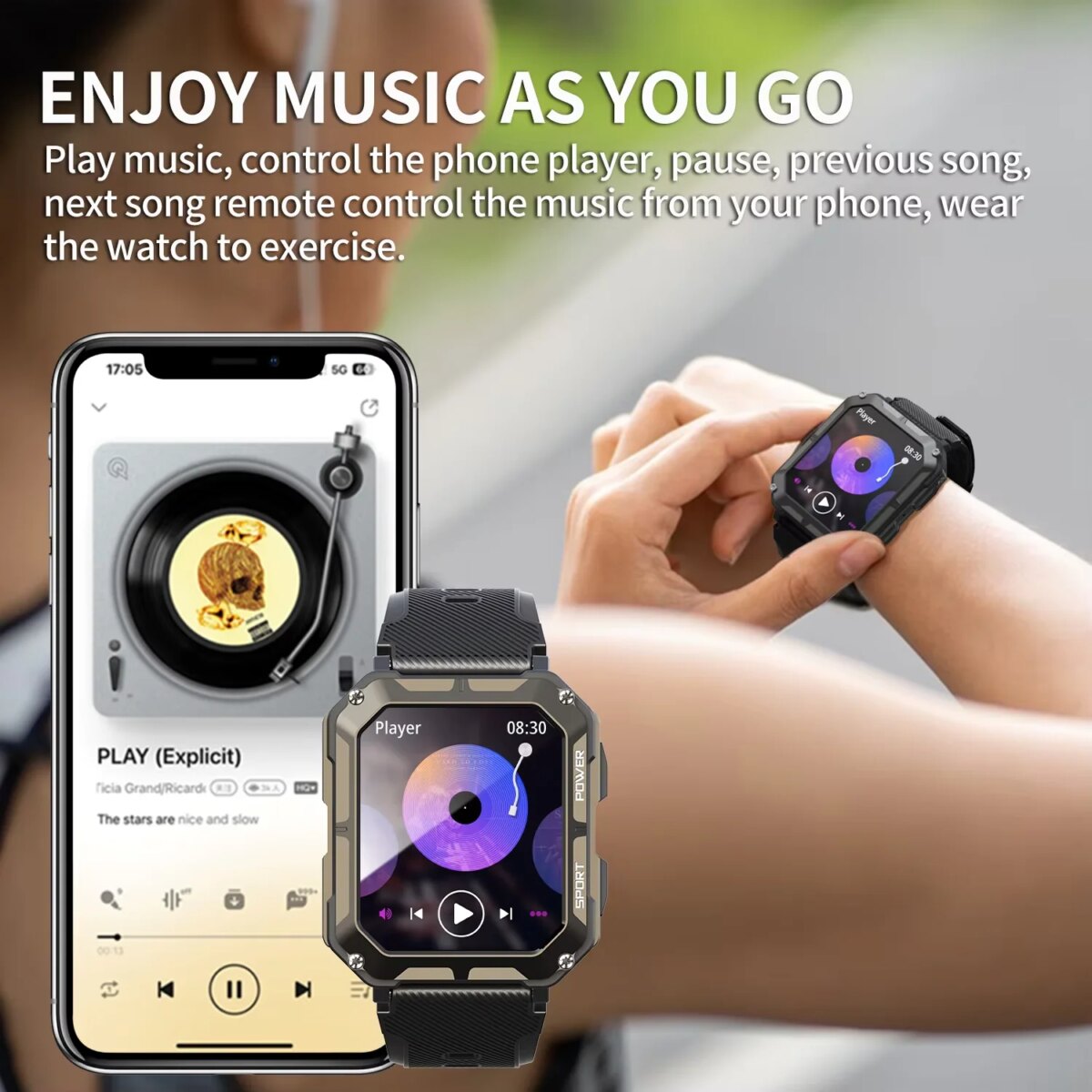 C20Pro Sports Smart Watch Men Bluetooth Call Smartwatch IP68 Waterproof Multi Sports Mode Health Monitoring Military Smartwatch:4 Days Free Delivery - Image 6