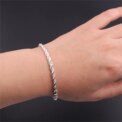 925 Sterling Silver Twisted Rope Bracelet 3mm Thick Chain Link UK: uk Stock, 4 Days Free Delivery - Image 3