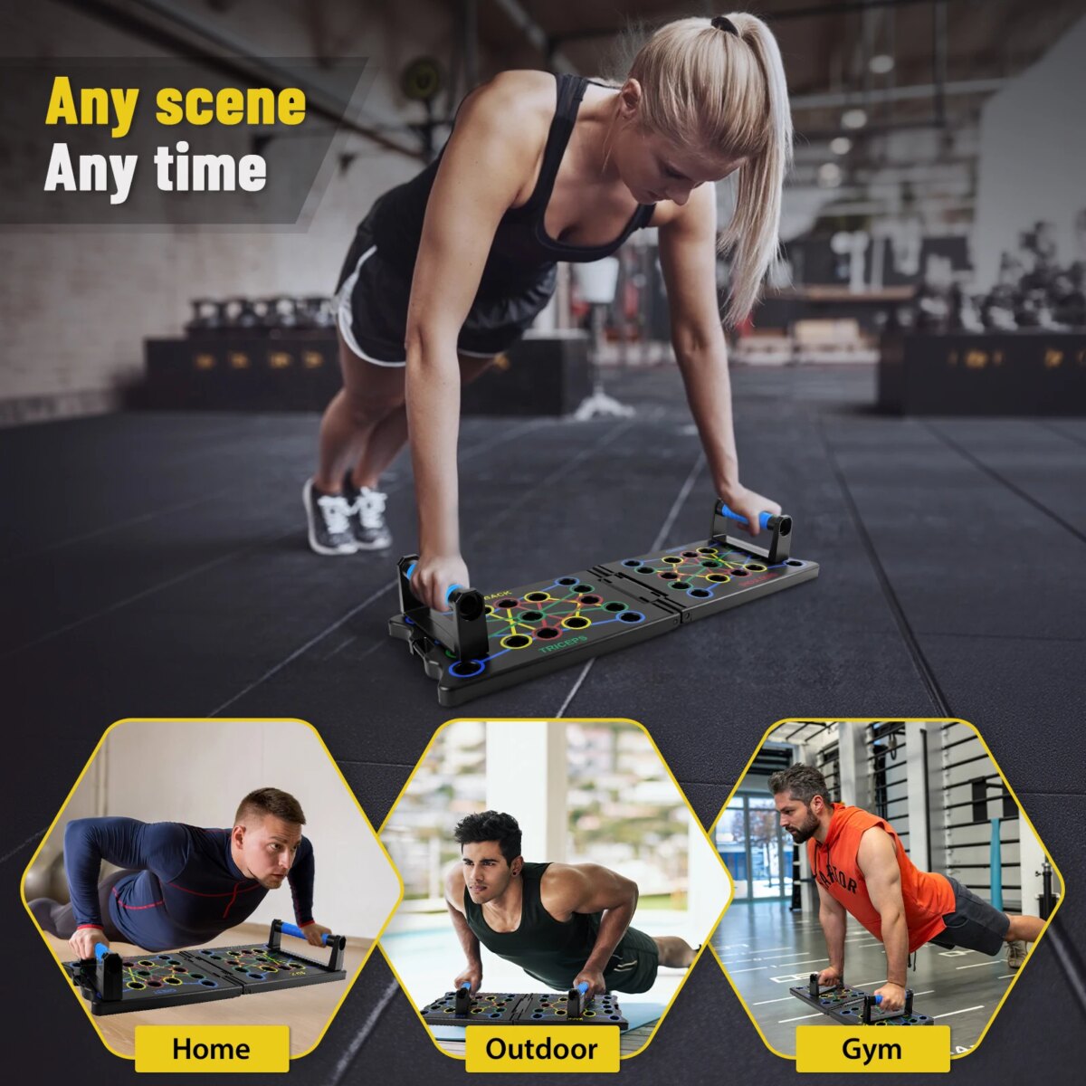 Portable Multifunctional Push-up Board - Fitness and Muscle Training Device Home Workout Set Foldable Push Up Bar Resistance: uk Stock, 4 Days Free Delivery - Image 5